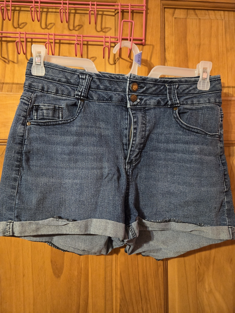 Blue Spice Dark Blue Rolled-Hem Denim Shorts